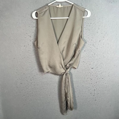 Тишина + шум бежевый без рукавов надежном Топ с галстук талии женщин размер большой - Изображение 1 из 4