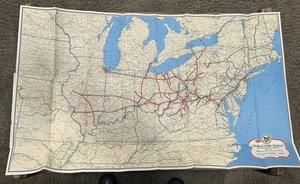 Baltimore & Ohio Railroad - Original 1944 (4-44) Systemkarte im Ordner - Bild 1 von 4