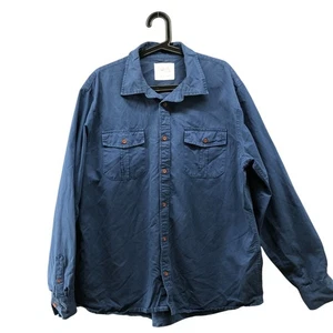 VTG Remington Arms 1816 Work Shirt Mens XL Cotton Hemp Blue Long Sleeve Durable - Picture 1 of 9