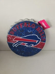 Buffalo Bills Distressed Bottle Cap Sign 12.5" FOCO - Picture 1 of 2