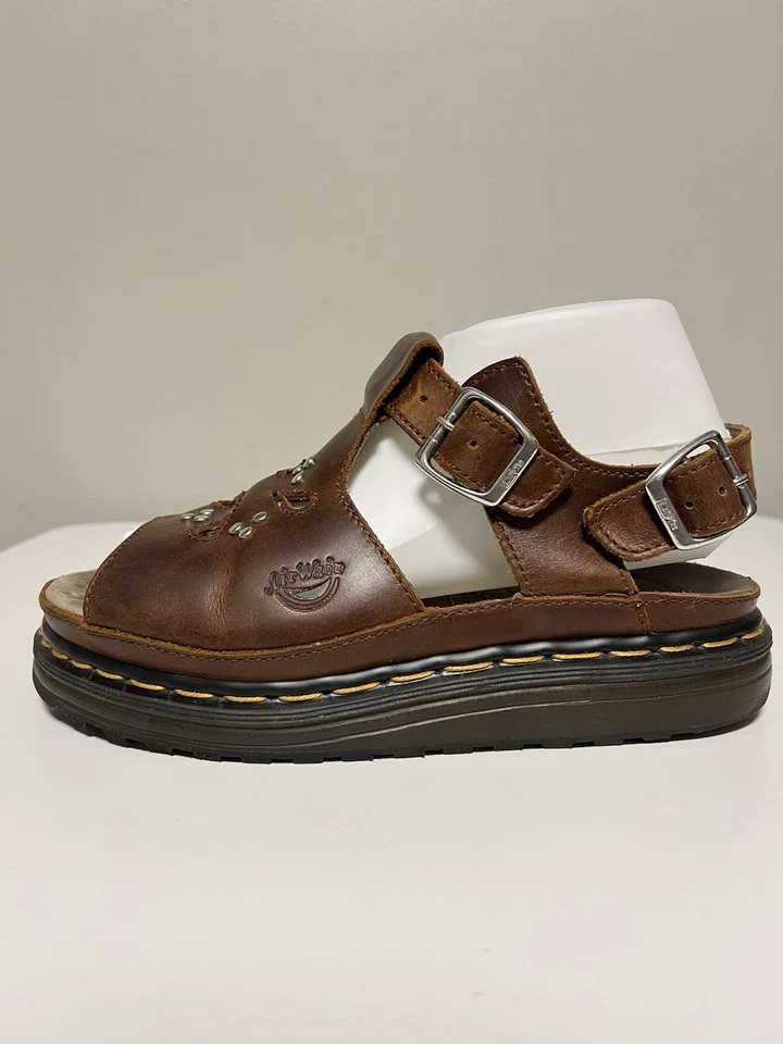 Sandalias Dr. Martens Dunnet Flor Marrón Cuero Para Mujer US 9 EU 41 UK 7 Foto 1 de 4