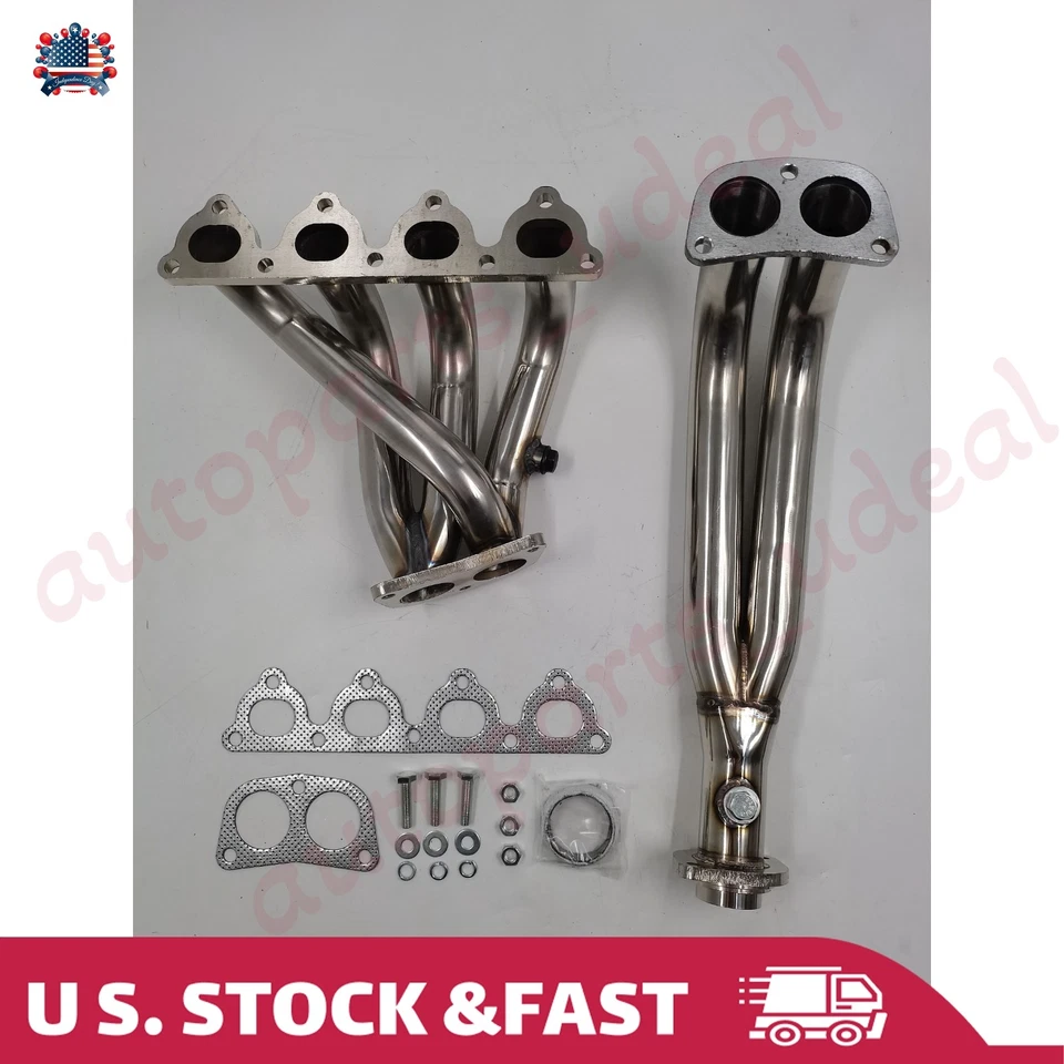 For 1988-00 Honda Civic D15 D16 D-Series Stainless 4-2-1 Header 2 Piece Set US - Изображение 1 из 4