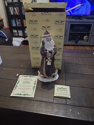 2002 Belsnickle Santa With Angel Figurine Enesco 10" - Image 1 of 4