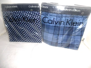 Calvin Klein Trachten Tannenboxer (2 insgesamt) Taille 36 blau Print New Old Stock - Bild 1 von 2