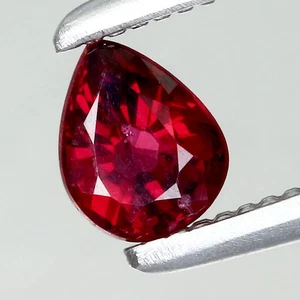 0.27ct t.w Natural Unheated Red 4.3x3.5mm Pear Spinel, Tanzania - Picture 1 of 4