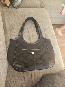 Coach Shoulder Handbag Ergo 10766 Signature Purse - Picture 1 of 4