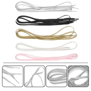 5 pares de cordones brillantes para zapatos planos brillantes cordones para zapatos de repuesto - Imagen 1 de 12