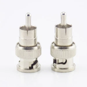 5/10X cctv camera BNC male to RCA male connector coax cable adapter coupler plug - Picture 1 of 8