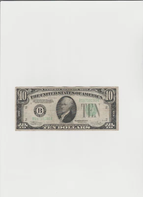 1934-C $10 TEN DOLLARS FRN FEDERAL RESERVE NOTE NEW YORK, NY - Image 1 of 4