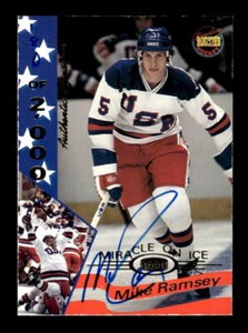 1995 Signature Rookies Miracle on Ice Signatures #27 Mike Ramsey Auto - NM