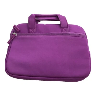 Verso Universal Neoprene Tablet Sleeve Pink Purple Zippered Pocket Handle - Image 1 of 4