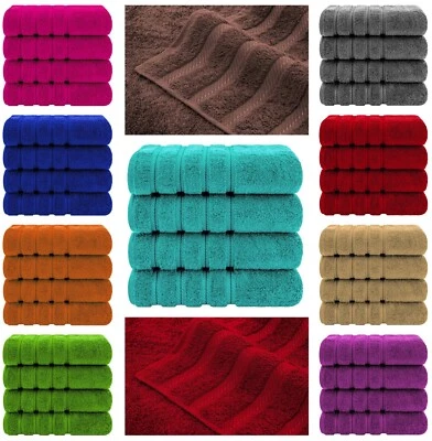 TEXTILE-HUB 4 x Bath Sheets 100% Egyptian Cotton Soft Big Jumbo Large Bath Towels Set 500GSM