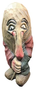 "TROLL/Gnome noruego de madera de Wold Troskjorori - Tallado a mano Noruega - 6,5""" - Imagen 1 de 10