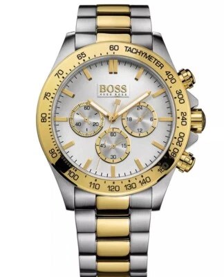 NEW Genuine HUGO BOSS Ikon Chronograph 46mm Stainless Steel Gold Watch 1512960 - image 1 of 4