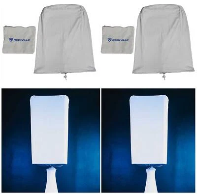 (2) Rockville RSC88W Blanco 8" PA DJ Altavoz Cubierta Scrims 4 Boda Iglesia Club Foto 1 de 4