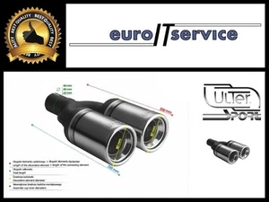 NEUF TOP DOUBLE MUFFLER TIP ULTER SPORT N2-07 - SILENCER TAIL PIPE 2x80mm - Imagen 1 de 3