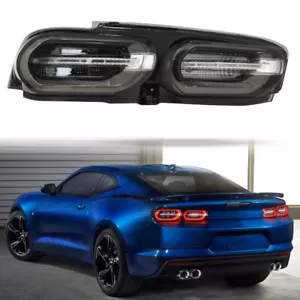 Driver Left LED Tail Light For 2019-24 Chevrolet Camaro Smoke Black Taillamp LH - Picture 1 of 4