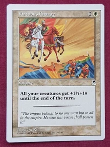 Magic The Gathering PORTAL THREE KINGDOMS VIRTUOUS CHARGE card MTG P3K - Bild 1 von 2