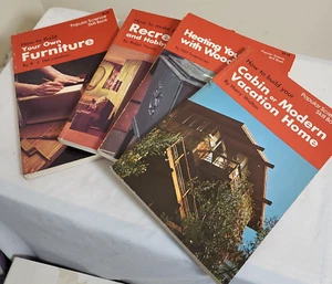 LOT of 4 POPULAR SCIENCE SKILL BOOK How To Furniture Recreation wood heat Cabin - Bild 1 von 17