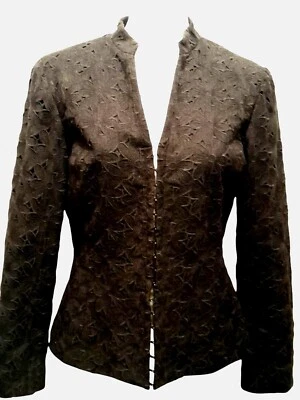 Chaqueta de lana vintage gótica de metal para niña con cierre de gancho bordada talla pequeña Foto 1 de 4