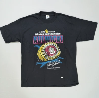Camiseta vintage 1992 ALAN KULWICKI campeón de la Copa Winston NASCAR NUEVA SIN ETIQUETAS L Foto 1 de 4