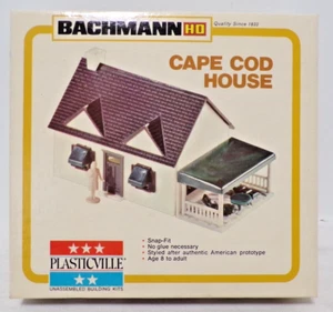 Bachmann Ho Plasticville CAPE COD HOUSE #2617 - Snap Fit - 1/87 - Complete - Picture 1 of 5