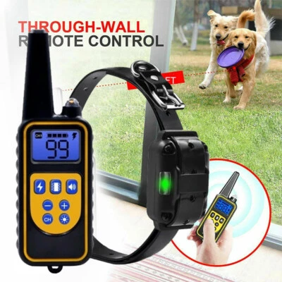 MARKENLOS 1000M Hund Ausbildung Stromschlag Erziehungshalsband Hunde Vibration Ton e-Shock