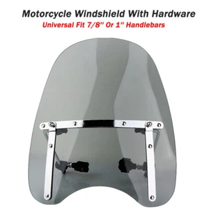 Smoke Motorcycle Screen Windshield Windscreen Kit Universal for Harley Sportster - Picture 1 of 10