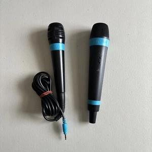 Official SingStar Blue Microphone Bundle - Wired & Wireless Playstation - Parts - Picture 1 of 5