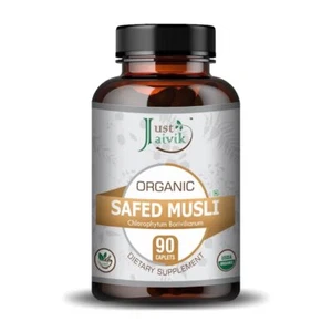 Just Jaivik Biologico Safed Musli Compresse 750mg Confezione 90 Pillole - Picture 1 of 8