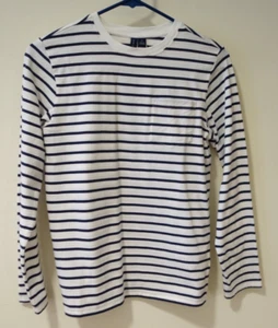 NWT Janie and Jack Navy White Stripe Pocket Shirt Boy's Size 12 - Picture 1 of 1