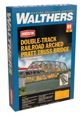 Walthers #933-4522 HO Scale Arched Pratt Truss Railroad Bridge Double Track Kit - Image 1 of 2