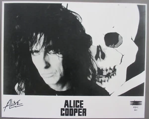 Alice Cooper schwarz & weiß 8 x 10 Hochglanz Promo Foto LEBENDIG! - Bild 1 von 1