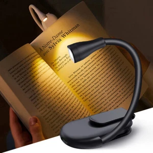 Book Light USB Rechargeable Portable 3 Color Reading Light Book Lamp for Reading - Zdjęcie 1 z 18
