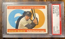 1960 TOPPS BASEBALL CARD #565 ROGER MARIS PSA VG-EX+ ALL-STAR SELECTION YANKEES
