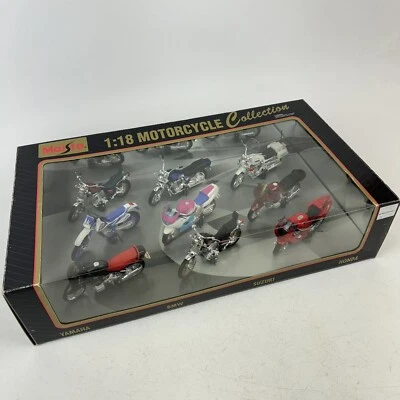 1995 Maisto 1:18 Motorcycle Collection Lot Of 9 Yamaha BMW  Suzuki Honda #32003 - Image 1 of 4