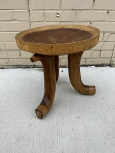 Antique Tribal used Old Ethiopian Jimma stool Ethiopia Chair 3 Tri Legged Wood - Picture 1 of 12