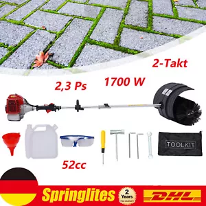 52CC 2-Takt Benzin Motorbesen Kehrmaschine Schneeschieber Schneefräsen Sweeper - Bild 1 von 23
