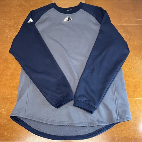 Akron Zips Sweatshirt Mens Large Gray Blue Long Sleeve Pullover Adidas Cover