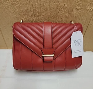 Bolso de mano Time and Tru acolchado con cierre de solapa para mujer - Imagen 1 de 6
