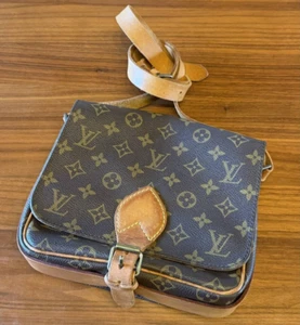 LOUIS VUITTON Monogram Cartouchiere MM Shoulder Bag Used From Japan - Picture 1 of 4