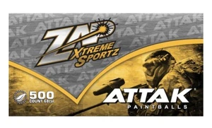 ZAP Xtreme Sportz Attak Paintball 500 Stück 0,68 cal gelb Turnier Training - Bild 1 von 1