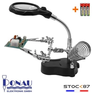 2058# Dritte Hand mit LED Lupe ideal elektronischer Modellbau - Donau HH3 - Bild 1 von 1