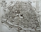 FERRARA 1722 P. VANDER AA - Pianta Mappa Originale Antica Emilia Romagna Italia