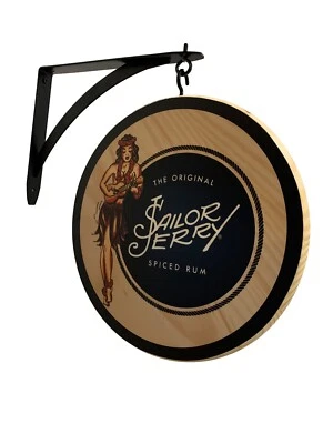 Letrero de pub de doble cara de ron especiado Sailor Jerry Foto 1 de 2