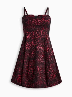Vestido Torrid Betsey Johnson Mini Leopardo Nuevo con Etiquetas Nuevo 20X Foto 1 de 4