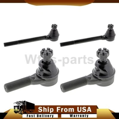 Extremos de barra de amarre exterior interior delantero 4 piezas para Dodge D350 5,9 L 1989-1993 Foto 1 de 4