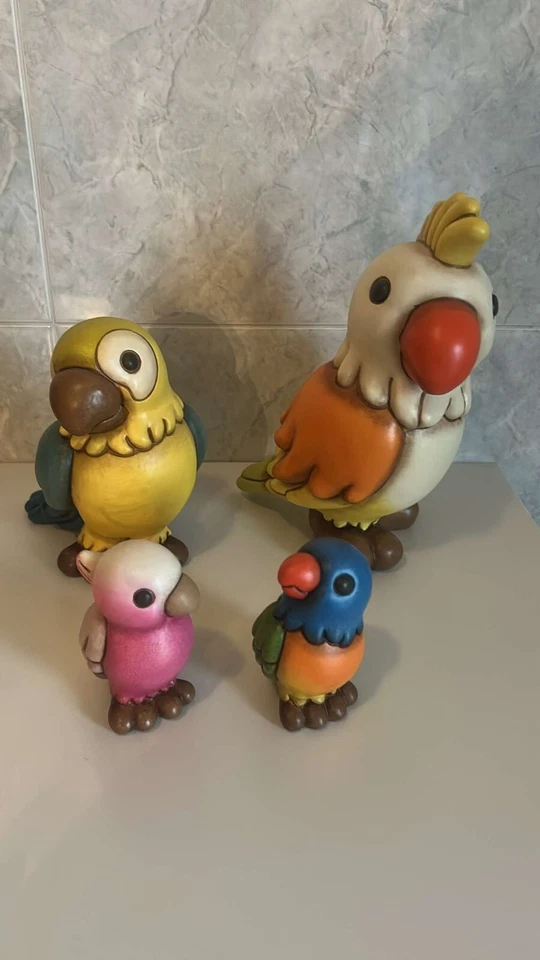 Thun collezione 4 Pappagalli nuovi con scatola - Immagine 1 di 4