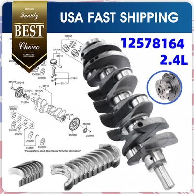 Cigüeñal y rodamientos de varilla principal tamaño STD para Chevy Equinox GMC/Buick ECOTEC 2,4 L Foto 1 de 4