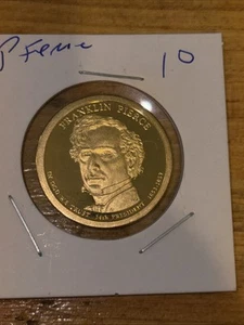 2010-S PIERCE PRESIDENTIAL DOLLAR STRAIGHT FROM PROOf SET - Bild 1 von 1